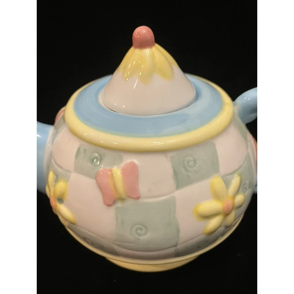 Vintage Oneida Country Bouquet Rainbow Garden Ceramic Teapot Discontinued